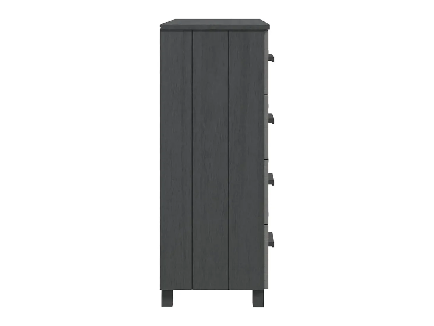Aparador HAMAR madera maciza de pino gris oscuro 79x40x103,5 cm ES40026