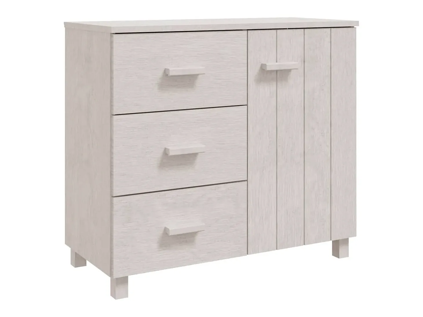 Aparador HAMAR madera maciza de pino blanco 90x40x80 cm