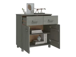 Aparador HAMAR madera maciza de pino gris claro 79x40x80 cm