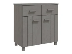 Aparador HAMAR madera maciza de pino gris claro 79x40x80 cm