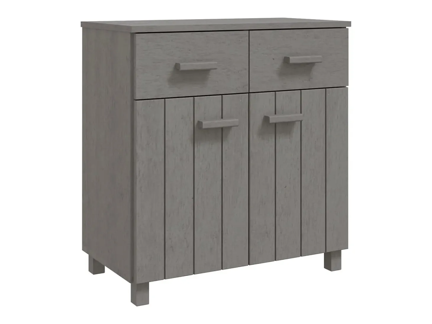 Aparador HAMAR madera maciza de pino gris claro 79x40x80 cm