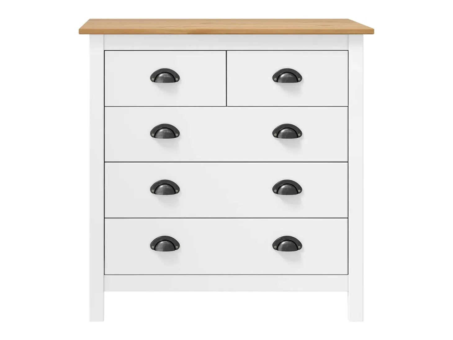Aparador Hill Blanco 79x40x80 cm Madera Maciza de Pino
