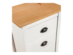 Aparador Hill Blanco 46x35x80 cm Madera Maciza de Pino