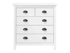 Aparador Hill Blanco 79x40x80 cm Madera Maciza de Pino