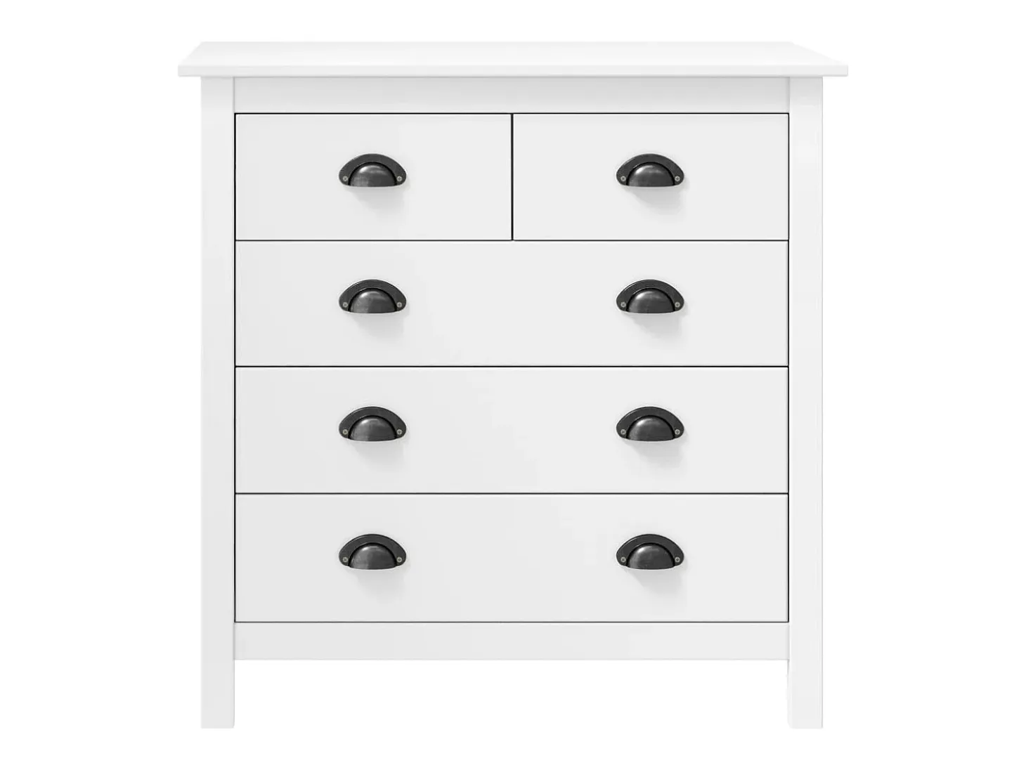 Aparador Hill Blanco 79x40x80 cm Madera Maciza de Pino
