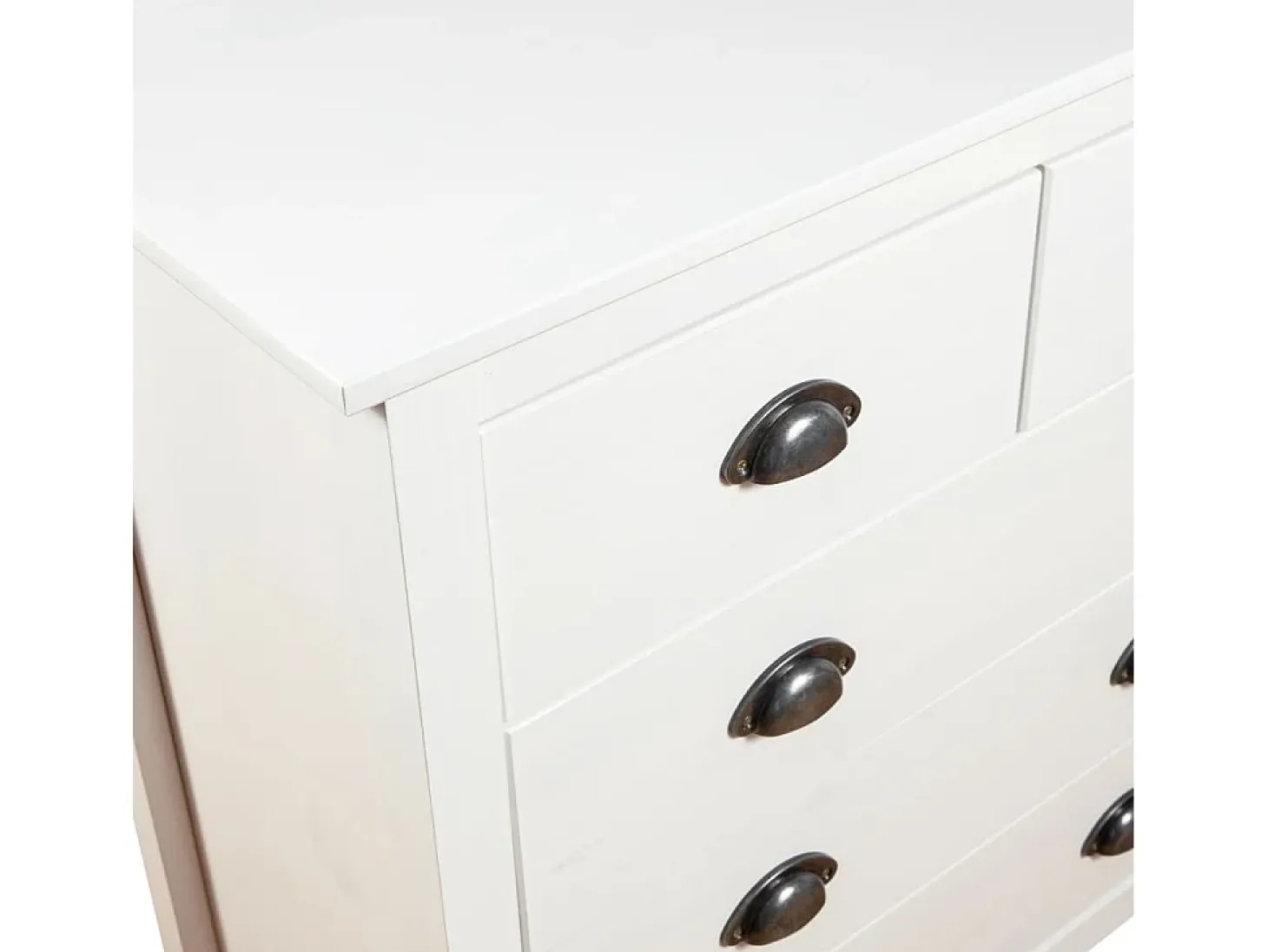 Aparador Hill Blanco 79x40x80 cm Madera Maciza de Pino