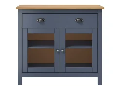 Aparador Hill Gris 90x40x80 cm Madera Maciza de Pino
