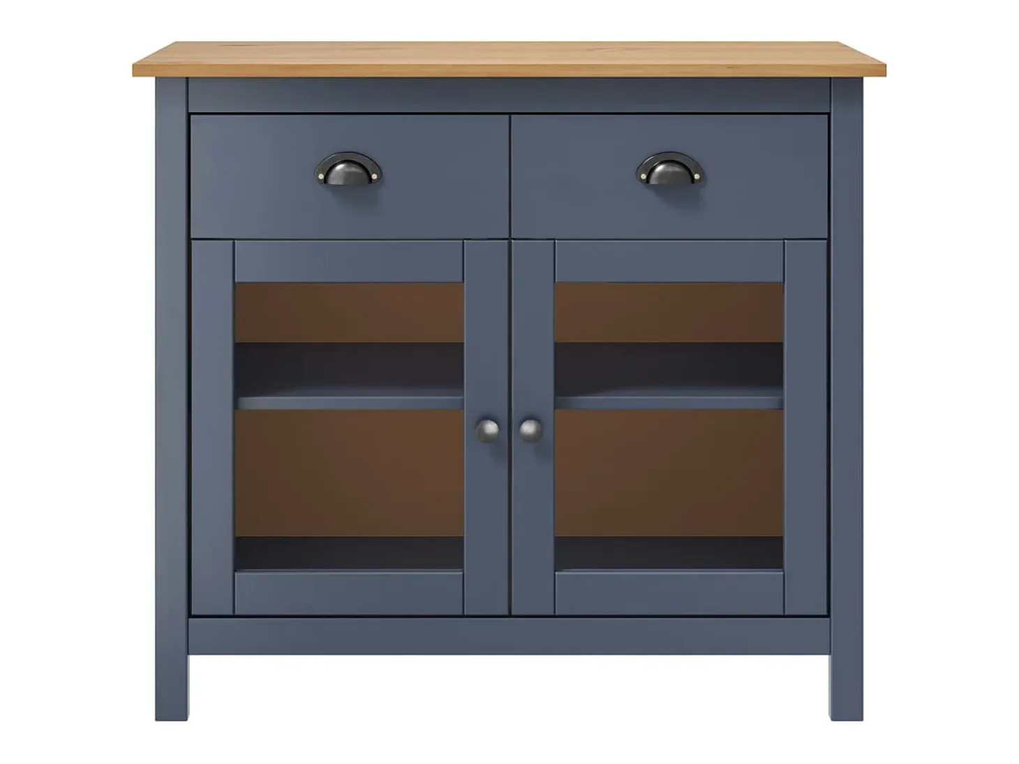 Aparador Hill Gris 90x40x80 cm Madera Maciza de Pino