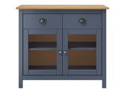 Aparador Hill madera maciza de pino gris 90x40x80 cm ES31823