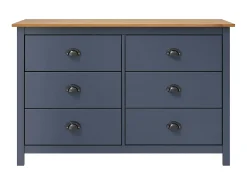 Aparador Hill madera maciza de pino gris 125x40x80 cm ES99460