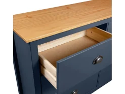 Aparador Hill madera maciza de pino gris 125x40x80 cm ES99460