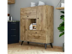 Aparador Kailua 350, Nogal, 120x105x35cm, Aglomerado laminado