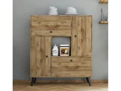 Aparador Kailua 350, Nogal, 120x105x35cm, Aglomerado laminado