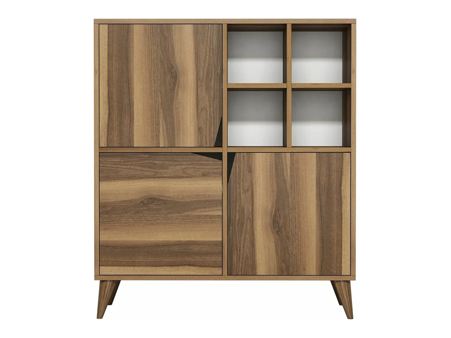 Aparador Kailua 342, Nuez, 115x100cm, Número de puertas: 3.0030cm, Aglomerado laminado