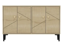 Aparador Kailua 1958, Roble, 75x120x30cm, Aglomerado laminado