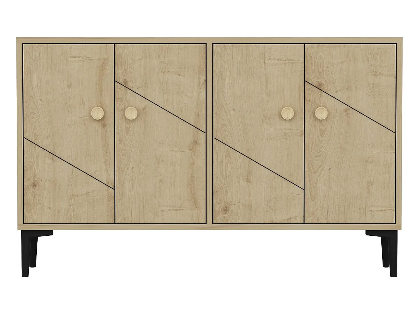 Aparador Kailua 1959, Roble, 75x120x30cm, Aglomerado laminado