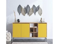 Aparador KAJA color roble Amarillo 140x40x94 cm