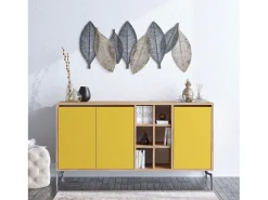 Aparador KAJA color roble Amarillo 140x40x94 cm