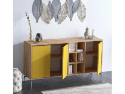 Aparador KAJA color roble Amarillo 140x40x94 cm