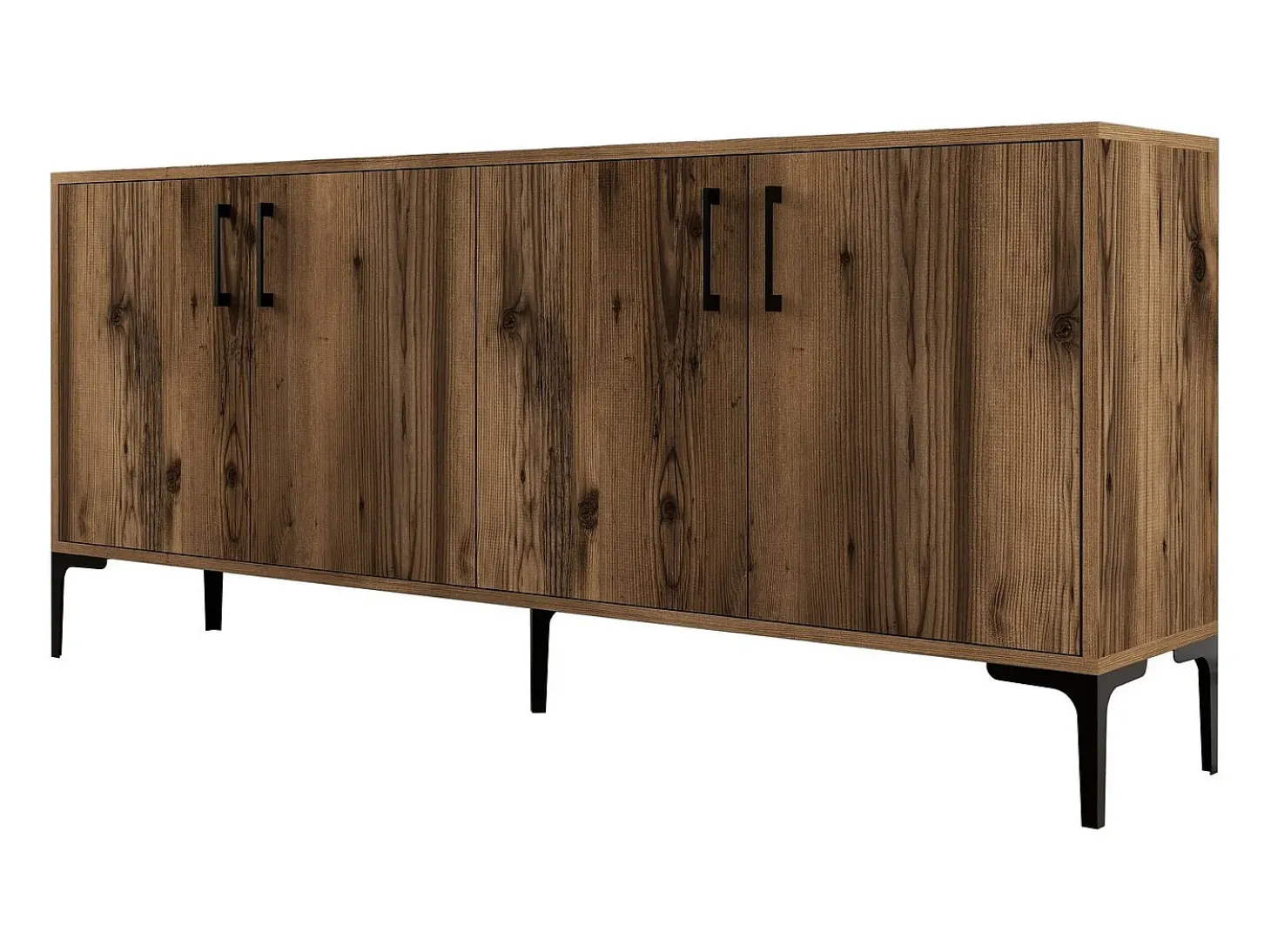 Aparador Kiev color nogal 180x35x78 cm