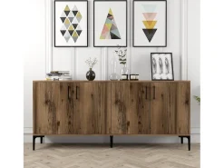Aparador Kiev color nogal 180x35x78 cm