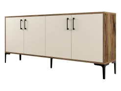 Aparador Kiev crema color nogal 180x35x78 cm