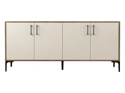 Aparador Kiev crema color nogal 180x35x78 cm