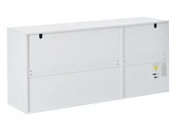 Aparador lacado alto brillo - 150 x 40 x 70 cm - con 3 puertas + LED - aglomerado - blanco