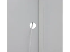 Aparador LED con 3 puertas y 1 estante de vidrio – Blanco y madera natural