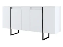 Aparador Luxe Blanco Negro 160x35x80 cm