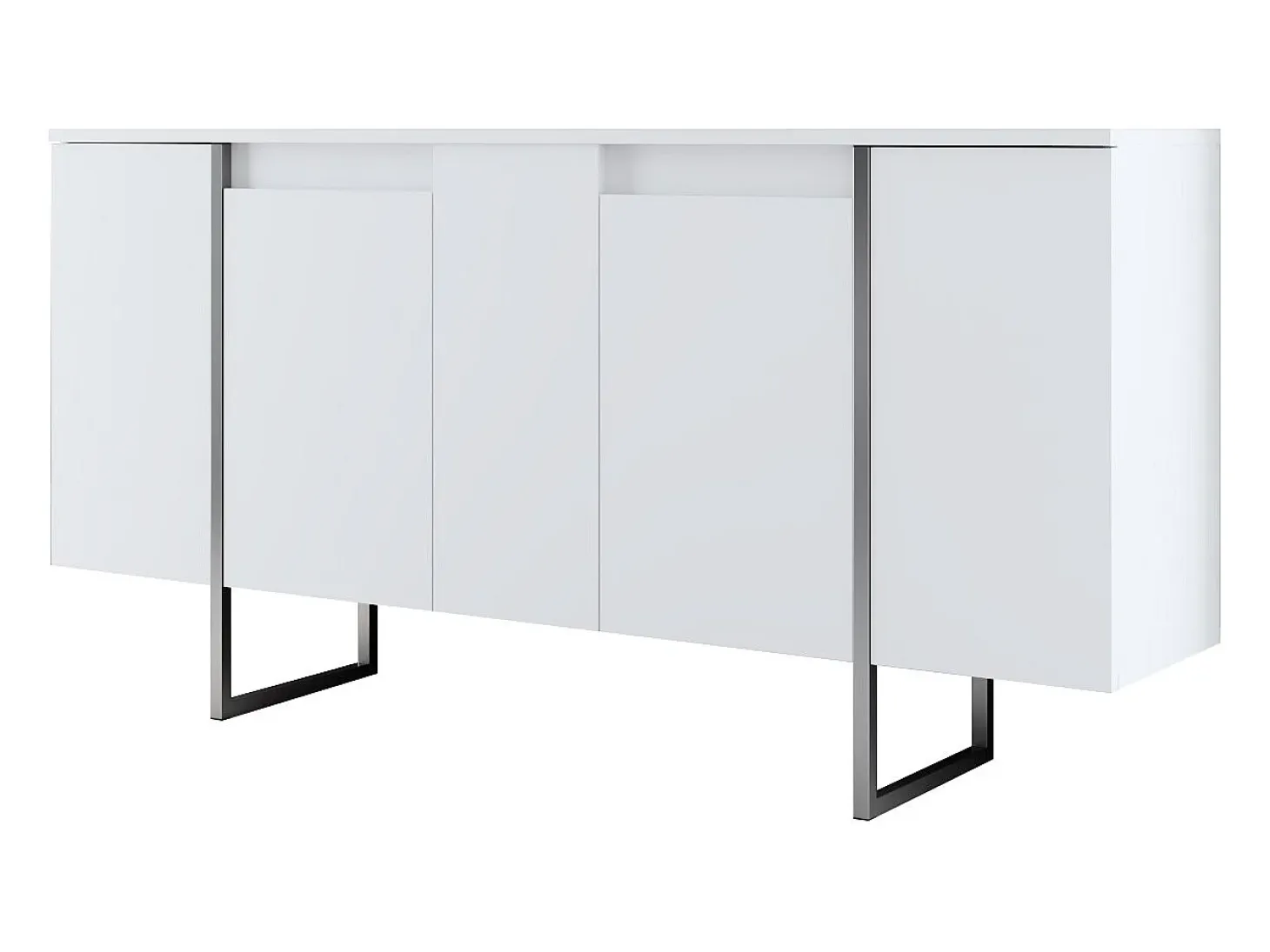 Aparador Luxe Blanco Plata 160x35x80 cm