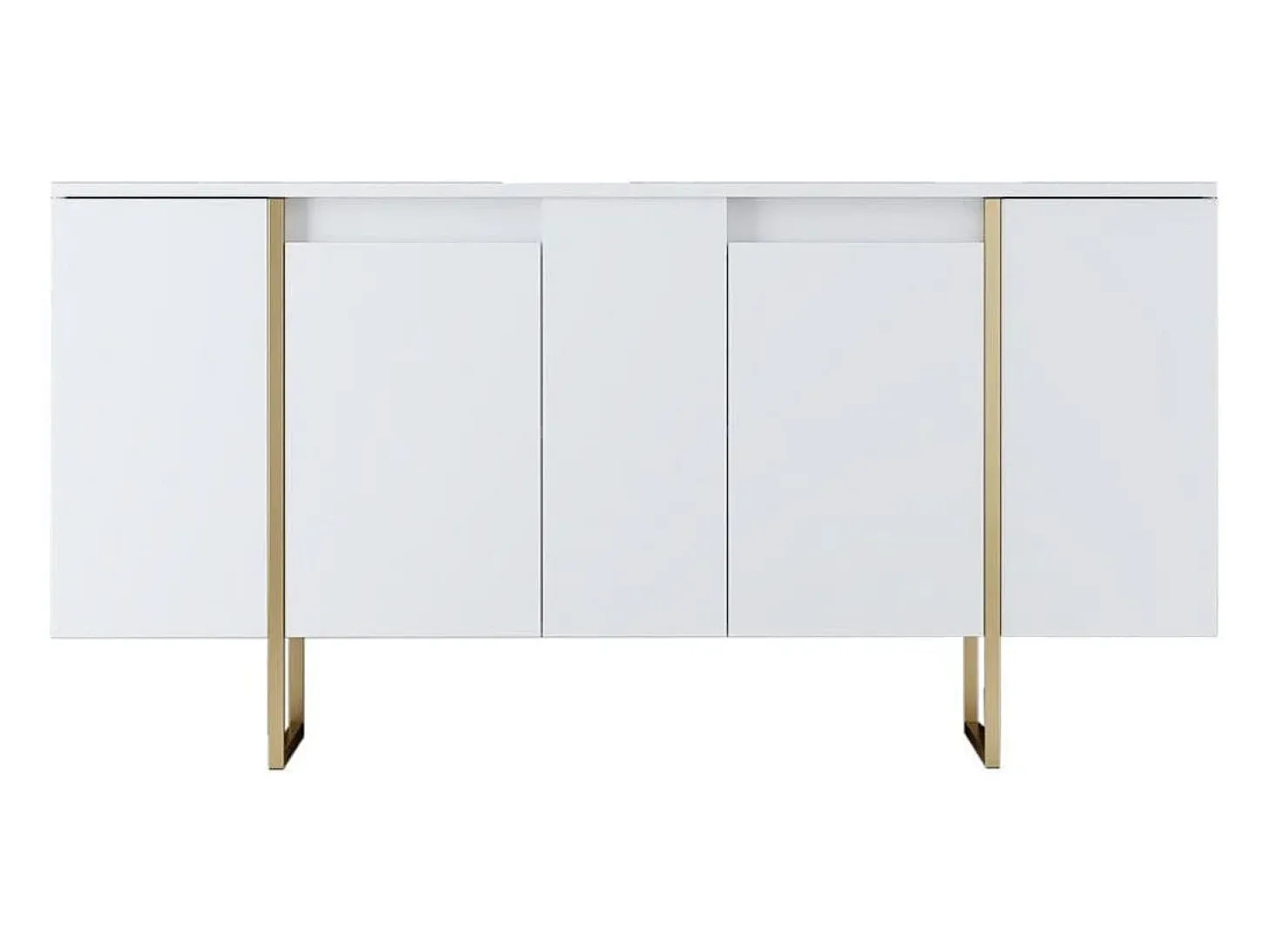 Aparador Luxe color nogal dorado160x35x80 cm