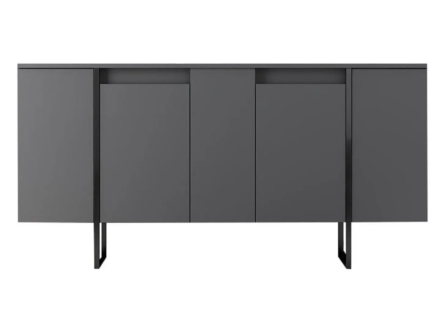 Aparador Luxe color nogal dorado160x35x80 cm