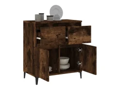 Aparador madera contrachapada color roble ahumado 60x35x70 cm ES54440