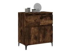 Aparador madera contrachapada color roble ahumado 60x35x70 cm ES54440