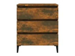 Aparador madera contrachapada color roble ahumado 60x35x69 cm ES75842
