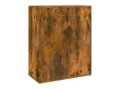 Aparador madera contrachapada color roble ahumado 60x30x75 cm