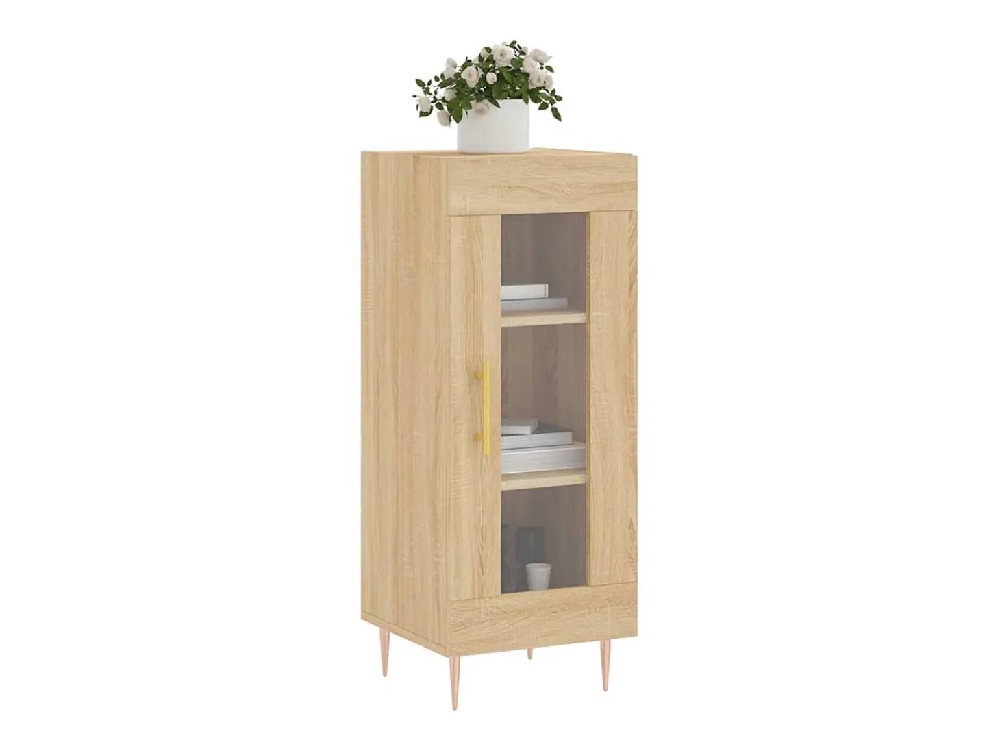 Aparador madera contrachapada color roble Sonoma 34,5x34x90 cm