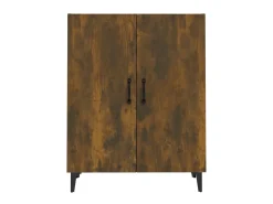 Aparador madera contrachapada color roble ahumado 70x34x90 cm ES83788