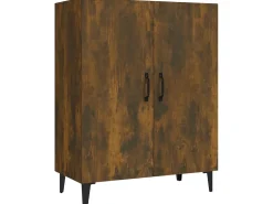 Aparador madera contrachapada color roble ahumado 70x34x90 cm ES83788