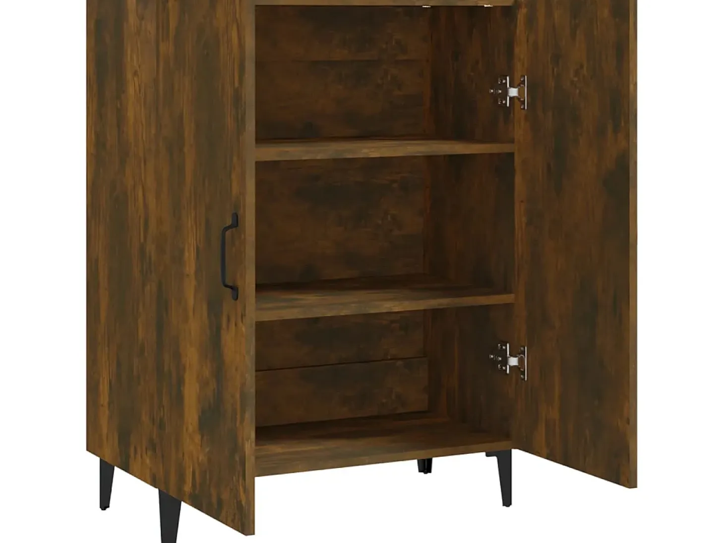 Aparador madera contrachapada color roble ahumado 70x34x90 cm ES83788