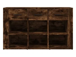 Aparador madera contrachapada roble ahumado 100x30x59,5 cm