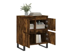 Aparador madera contrachapada color roble ahumado 60x35x70 cm