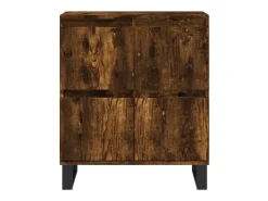 Aparador madera contrachapada color roble ahumado 60x35x70 cm