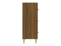 Aparador madera contrachapada marrón roble 70x34x90 cm