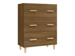 Aparador madera contrachapada marrón roble 70x34x90 cm