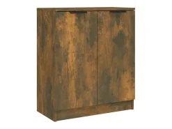 Aparador madera contrachapada color roble ahumado 60x30x70 cm