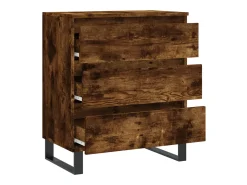 Aparador madera contrachapada color roble ahumado 60x35x70 cm