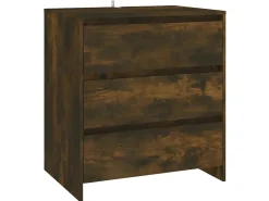Aparador madera contrachapada color roble ahumado 70x41x75 cm ES27259