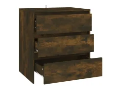 Aparador madera contrachapada color roble ahumado 70x41x75 cm ES27259
